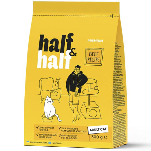 Hrana uscata pentru pisici Half&Half Vita 300g